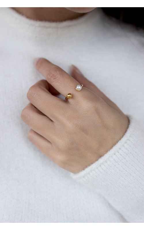 Minimal pearl ring 925°