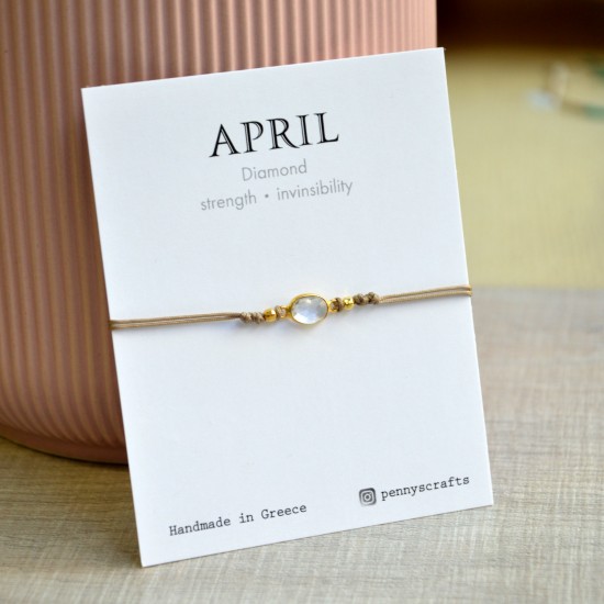 Birthstone bracelet April 