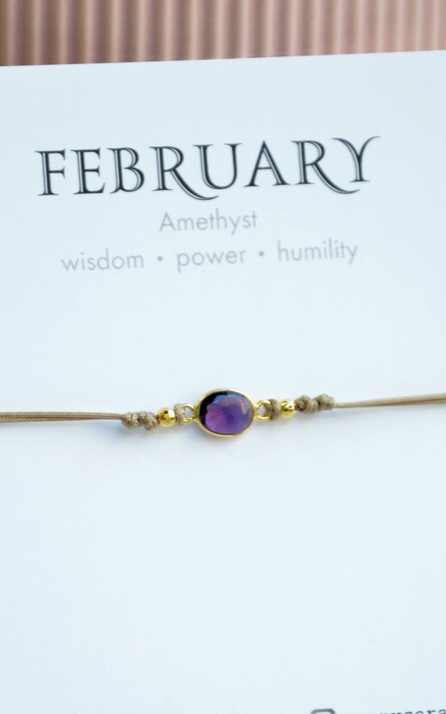 Birthstone bracelet February