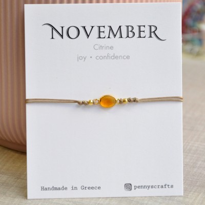 Birthstone bracelet November 