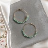 Σκουλαρίκια ασημένια - Σκουλαρίκια - Κοσμήματα silver 925 - κρικοι με πετρες Αμαζονιτη