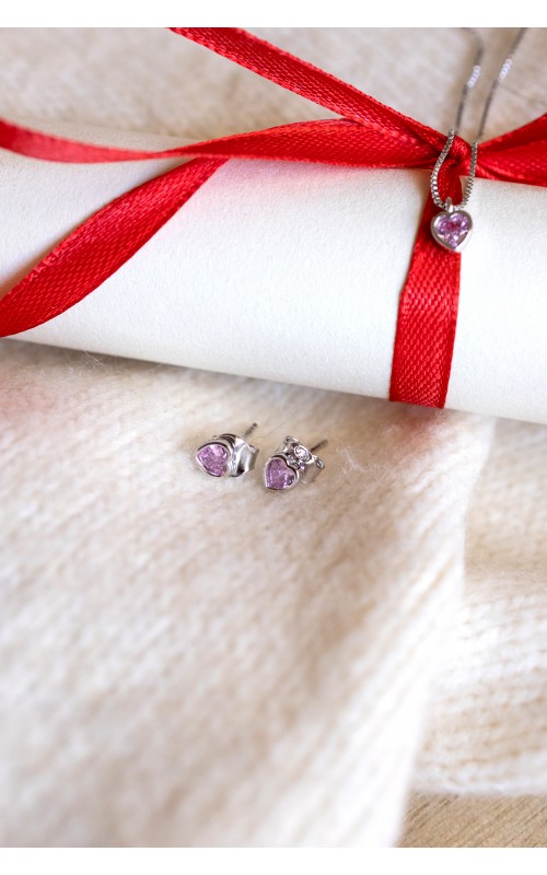 Love earrings purple 925°
