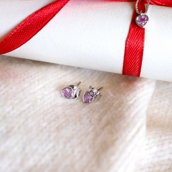 Love earrings purple 925° EARRINGS