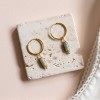 Σκουλαρίκια ασημένια - Σκουλαρίκια - Κοσμήματα silver 925 - μικρα κρικακια σκουλαρικια με πετρα μπεζ