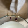 Mini hoops 925° purple bar