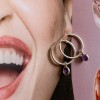 Mini hoops 925° silver Amethyst Earings