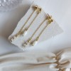 Σκουλαρίκια ασημένια - Σκουλαρίκια - Κοσμήματα silver 925 - καλοκαιρινα σκουλαρικια λευκο με χρυσο