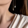 Σκουλαρίκια ασημένια - Σκουλαρίκια - Κοσμήματα silver 925 - καλοκαιρινα σκουλαρικια λευκο με χρυσο