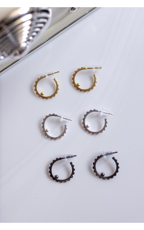 Circle dot earrings 925°