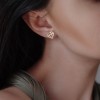 Diamond earrings sterling silver 925 