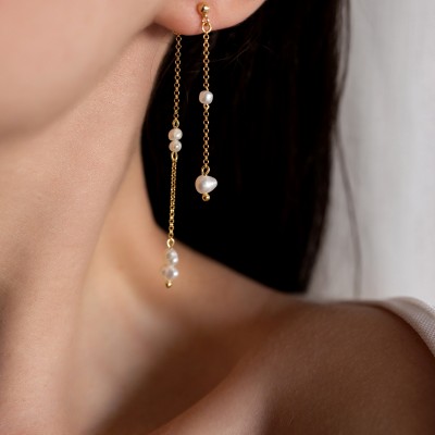 Double earring Pearl 925°