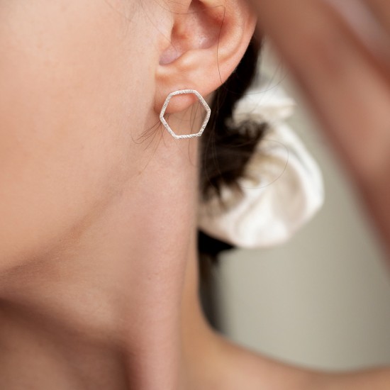 Hexagon Earrings 925° Earings