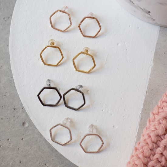 Hexagon Earrings 925° Earings