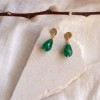 Κοσμήματα silver 925 - καρφωτα σκουλαρικια με πρασινες πετρες