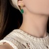 Σκουλαρίκια ασημένια - Σκουλαρίκια - Κοσμήματα silver 925 - καρφωτα σκουλαρικια με πρασινες πετρες