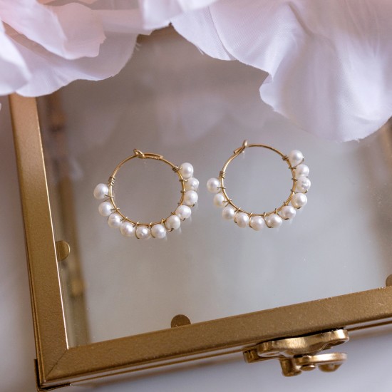 Pearls hoops 925° Earings