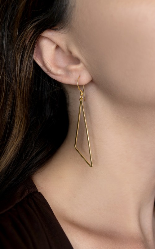 Long triangles earrings 925°