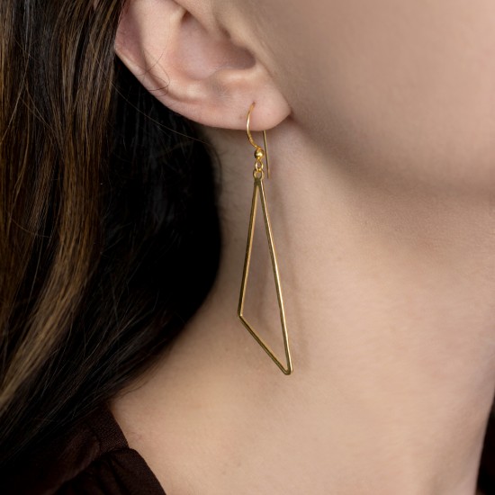 Long triangles earrings 925° EARRINGS