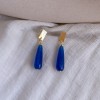Σκουλαρίκια ασημένια - Σκουλαρίκια - Κοσμήματα silver 925 - μακρια σκουλαρικια μπλε