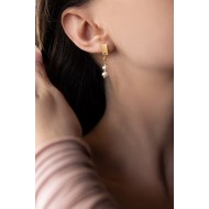 Pearls drop earrings 925°