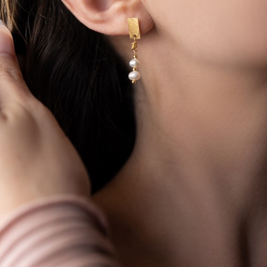 Pearls drop earrings 925° EARRINGS