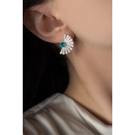 Rene earrings 925° πετρόλ