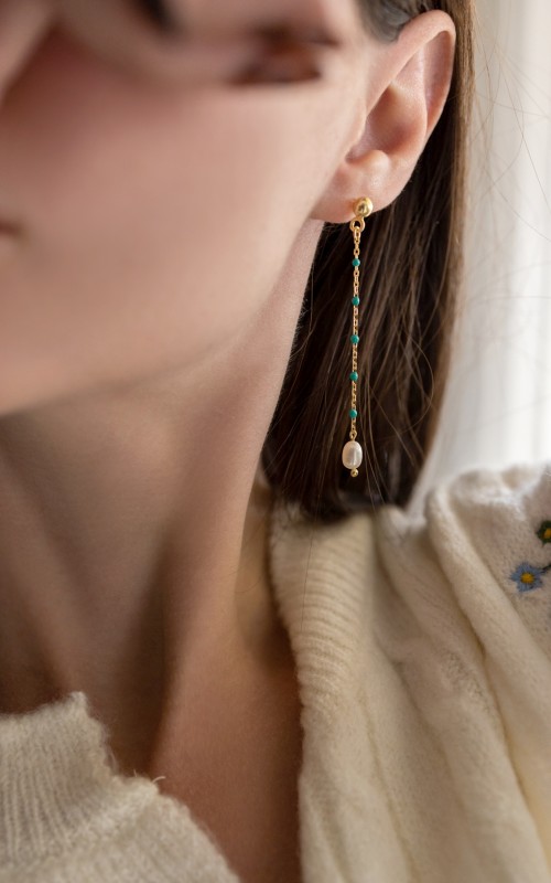 Rozario pearl earrings 925°