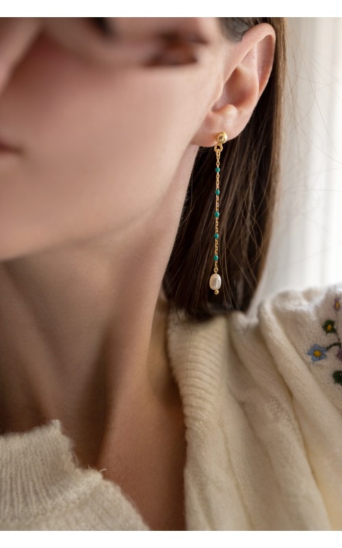 Rozario pearl earrings 925°