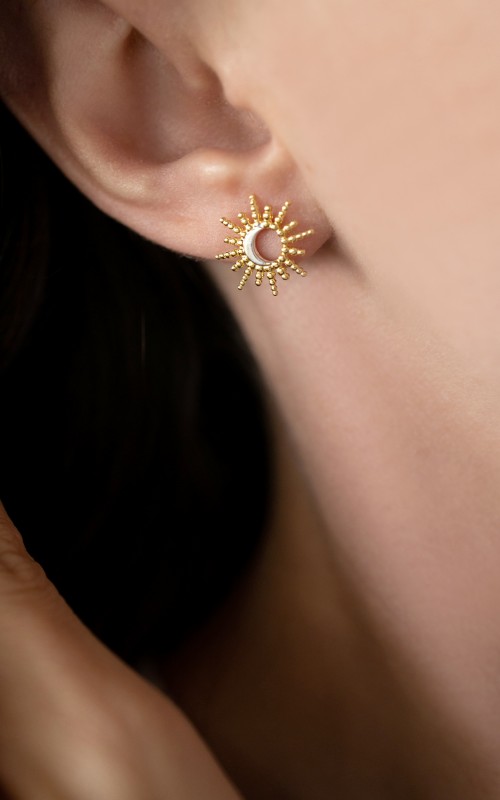 Sun & moon earrings 925°