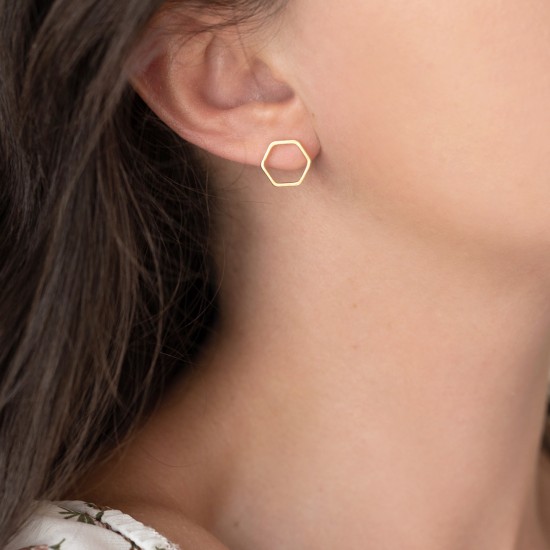 Hexagon Earrings 925° small Earings