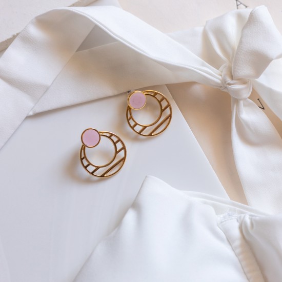 Jacket earrings pastel pink Earings