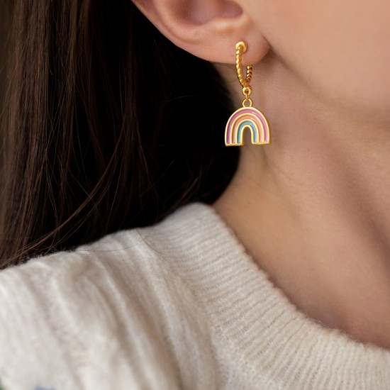 Rainbow hoops  Earings