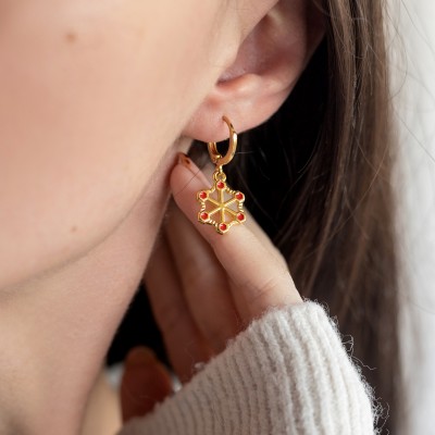 Snowflake earrings 