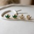 Zirgon earrings Lotus
