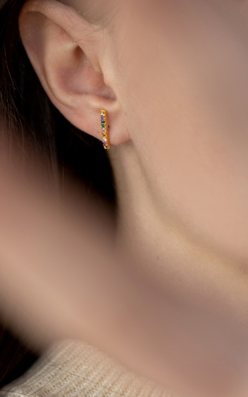 Rainbow zirgon earrings 