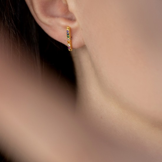 Rainbow zirgon earrings  Earings