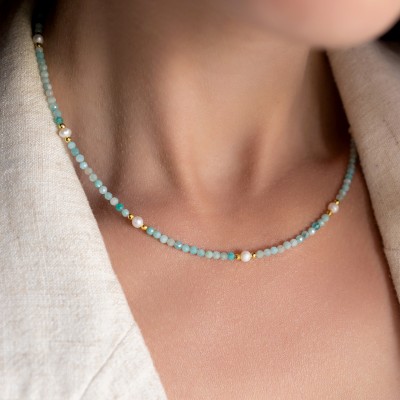 Amazonite necklace 925°