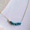 Apatite pearl necklace 925° Necklaces