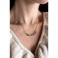 Bar Amethyst necklace 925°