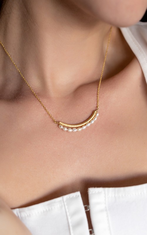 Bar Pearls necklace 925°