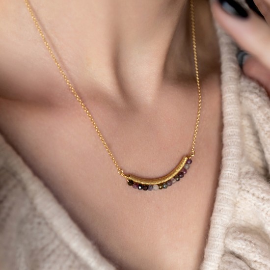 Bar Tourmaline necklace 925° Necklaces