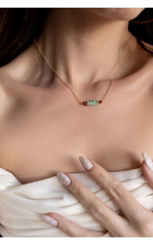 Carmen necklace 925° Aqua