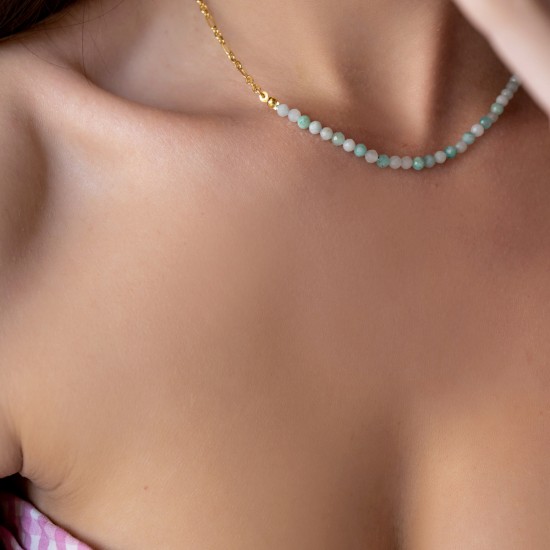 Amazonite chain necklace 925° Necklaces