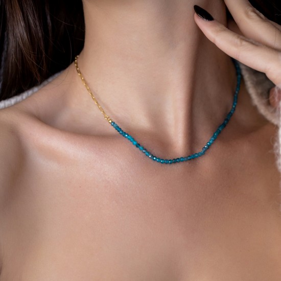 Apatite chain necklace 925° Necklaces