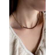 Garnet chain necklace 925°