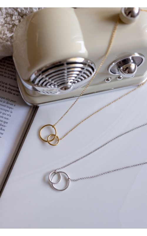 Double circle necklace 925°