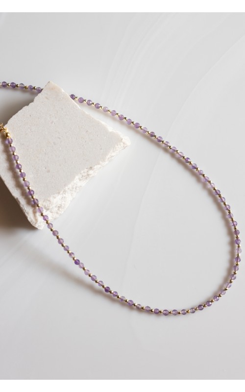 Gold Amethyst necklace 925°