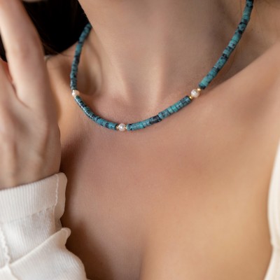 Iaspis Pearls necklace 925°