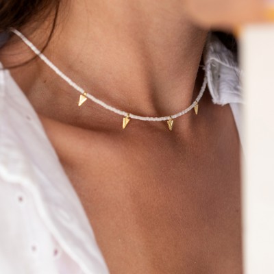 Iris necklace white 925°