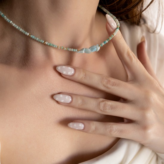 Amazonite Larimar necklace 925° NECKLACES